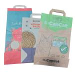 6L 10L Heat Sealed Side Gusset Handle Empty Tofu Cat Litter Bag Custom Printed