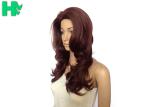 Fashion Heat Resistant Long Synthetic Wigs For Black Women / Natural Wave Wig