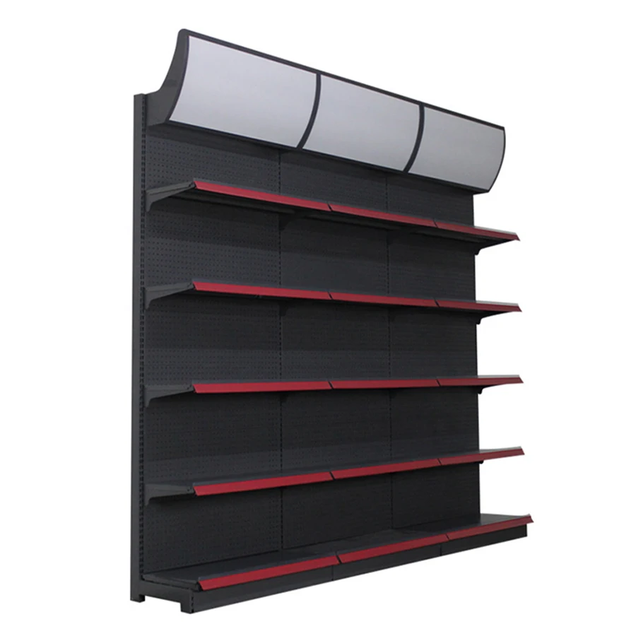 Gondola Convenience Store Shelf Heavy Duty Supermarket Metallic Shelves Display Racks OEM