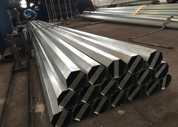9 Meter Steel Utility Poles High Mast Light Galvanized Metal Pole
