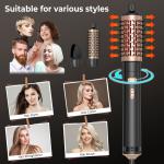 Hair Dryer Brush 6 in 1 Hair Styler Silver Ionic Technology Fast Drying Multi