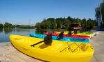Wholesale cheap single sit on top HDPE blow molded plastic fishing kayak with