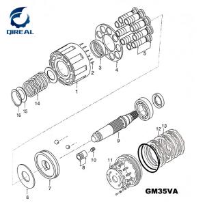 China Excavator Travel Motor Spare Parts GM09 GM17 GM18 GM35VA factory