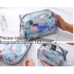 Custom Printing Recycled Soft Pvc Zipper Cosmetic Pouch,Transparent Customer