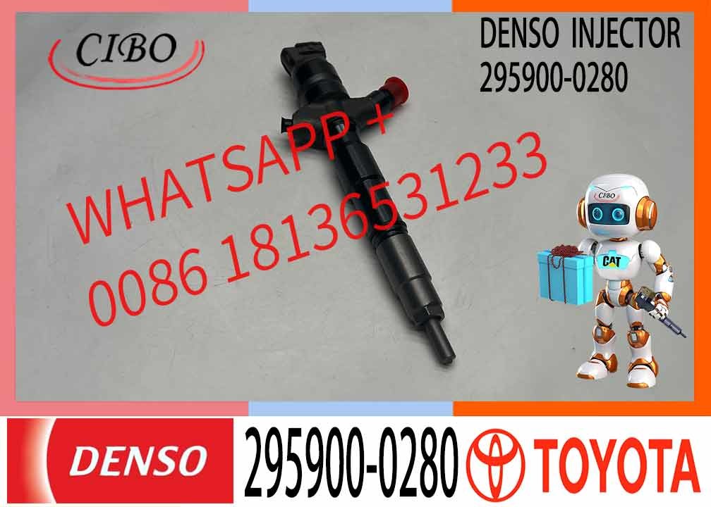 Diesel Fuel Common Rail Injector 295900-0280 / 295900-0210 / 23670-30450 For TOYOTA Hilux 2KD