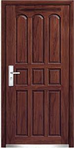 China steel wood security armored door factory