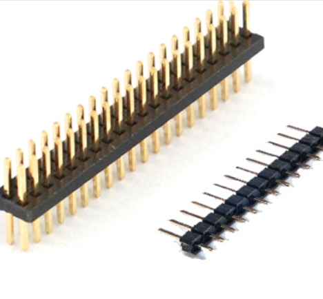 DIP Male Pin Header Connector 2mm Pitch Dual Row Brass Contact Material