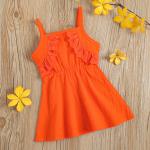 Sleeveless Casual Children'S Dress Clothing Solid Color Casual Dresses Medium