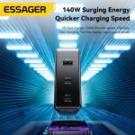 Mobile Phone GaN Chargers 140W With 3 Ports In 1 USB A 2 Type C PST-140C2A-LB
