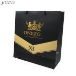 Gold Stamping Custom Printed Gift Bags Paper Wine Bags With Handles 0.2mm