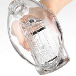 375ml Clear Glass Ball Shape Vodka Bottle with Cork and Hot Stamping