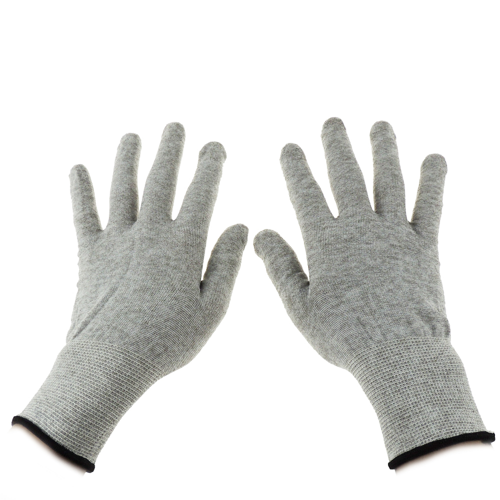 Grey Carbon Fibre 40D Silver Conductive Gloves
