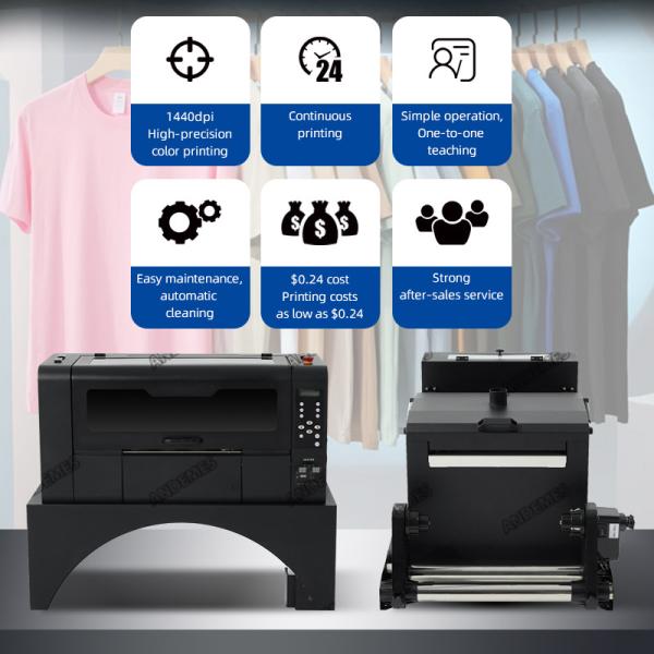 DTF Printer A3 13inch XP600 Head Inkjet Printer 7 Colors for Cloth T Shirt