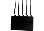 6W Black Remote Control Jammer , GSM / CDMA / 3G Power Adjustable Blocker