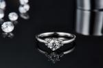 Unique Flower Style White Gold Plated Ring Custom Moissanite Ring Engagement