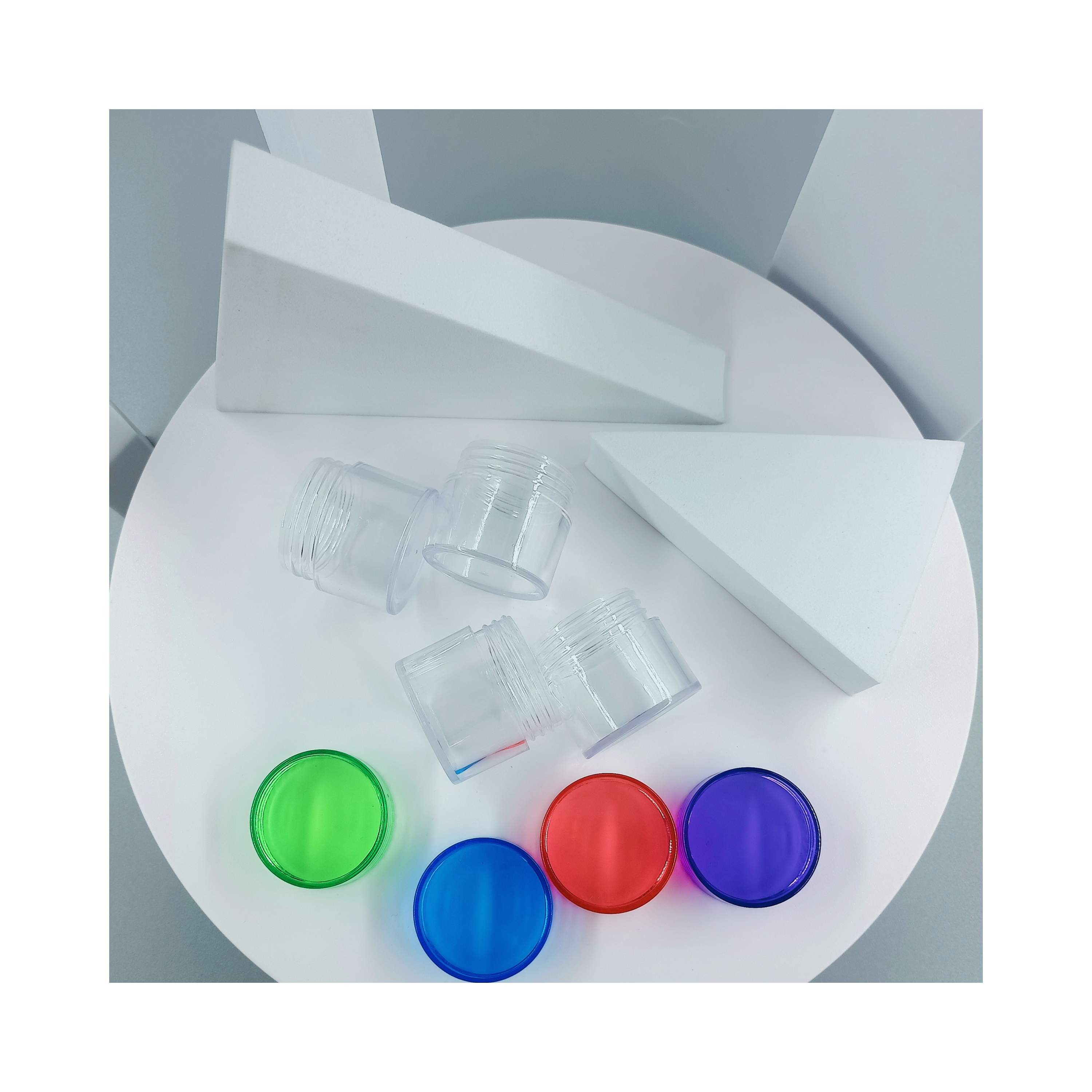 YUHUI Cosmetic Plastic Cream Jar in 20ml/30ml Size with Colorful Plastic Container