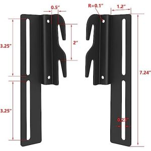 #711 Bed Frame Bolt On to Hook On Conversion Brackets for Headboard or