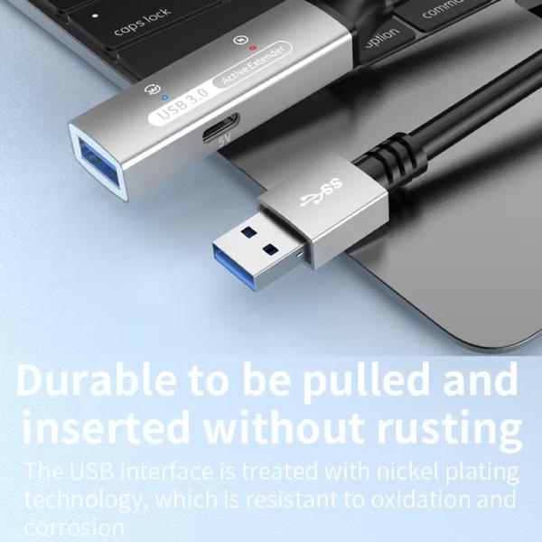 USB 3.0 Hub Extension Type A Male To Female Data Cord With USB C Hub Power Extra Long