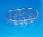 Transparent Round Plastic Food Containers Food Grade PS Material Crown Lid