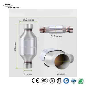 China 3&quot; Inlet &amp; Outlet Universal High Quality Exhaust Manifold Auto Catalytic Converter Fit factory
