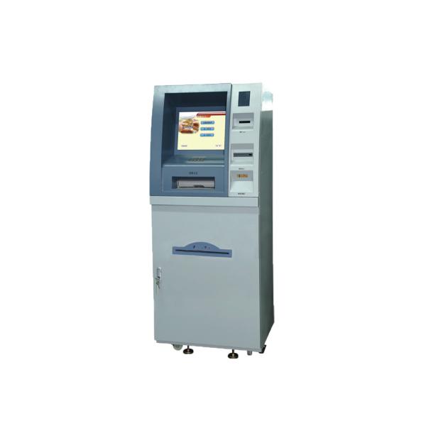 China Touch Screen Lobby Kiosk For Bank Service With a4 Printer, Card Reader, Barcode Scanner S828 factory