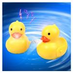 New creative gift cartoon animal yellow duck led light keychain keyrings with
