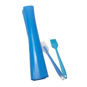 China extra thin resistant full sheet utensil can silk print roll up rubber silicon baking pad factory
