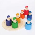 Exclusive Set 12 Pieces Peg Rainbow Arch Stacker Toy Non Toxic Nordic