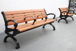 3 Seater Outdoor Recycled Plastic Benches With Cast Aluminum Legs 1800mm Length