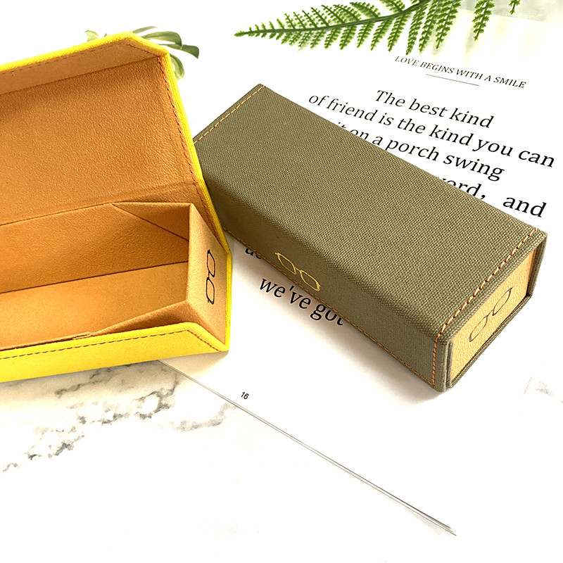 Factory New Design Eco-Friendly Top Quality Handmade Canvas Folding Sunglasses Case