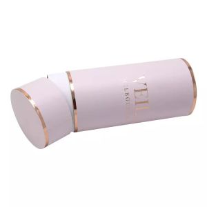 Custom Printed Logo Round Cylinder Container Eco Friendly For Apparel Veil