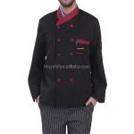 Stand Collar Long Sleeve Chef Uniform Tops Men's Poly - Cotton Blend Chef Coat