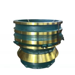 China Manganese Steel Cone Crusher Machine Spare Parts Mn18Cr2 Mantle Concave and Bowl Liner factory
