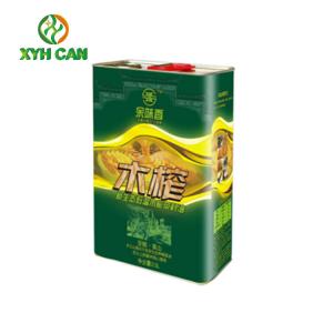 China Rectangular Tin Containers Heathy 5L Oil CMYK Printing OEM Service factory
