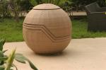 Hand-Woven Brown Cane Obelisk Chair Set For Living Room / Balcony