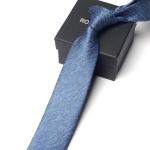 Solid Mens Skinny Ties for Wedding Suits Woven Silk Ties in Sophisticated Gift