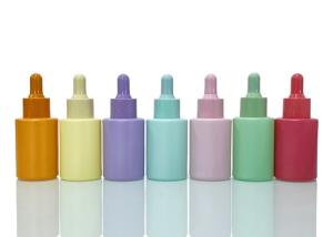 China Screen Printing Pink 20ml Glass Dropper Bottles Essential Oil Dropper Bottles on sale