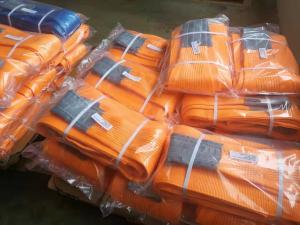 China Endless Type Flat Lifting Slings , Polyester Round Sling Wll 12000kg factory