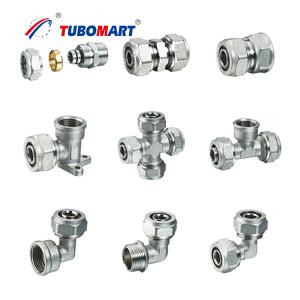 China 12mm 16mm 20mm Pex Compression Fittings Demountable Compression Elbow Fittings factory