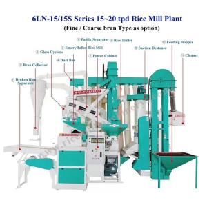 China 26.59 KW 15-25 Ton Paddy Rice Milling Plant Mini Auto Rice for Medium Complete Setup factory