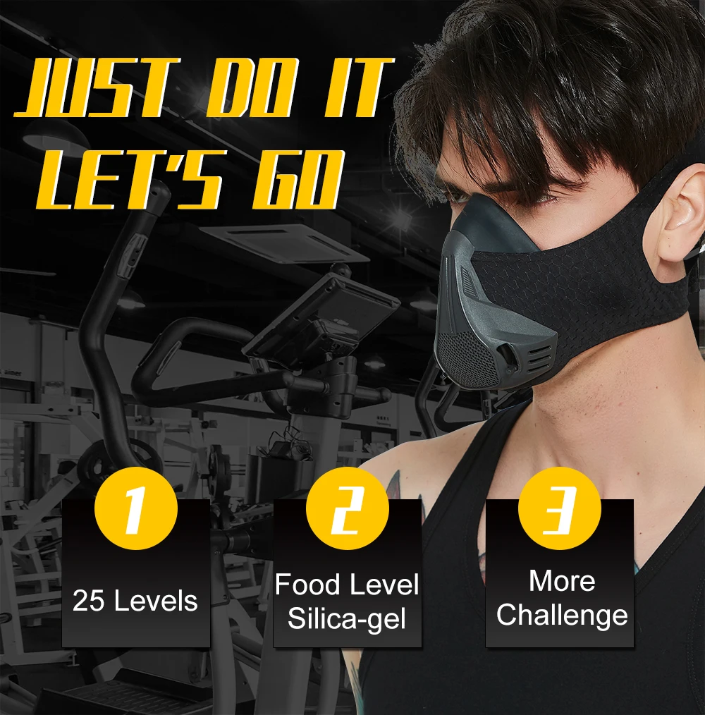 High Altitude Gym Fitness Sports Running Training Workout Mask 25 levels customize Logo