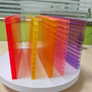 Lightweight Impact-Resistant Purple Polycarbonate Hollow Sheet For Roofing