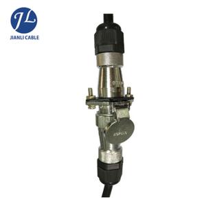 China 7Pin Aviation Truck Extension Cable Coiled Trailer Cable With Two 4 Pin Connectors factory