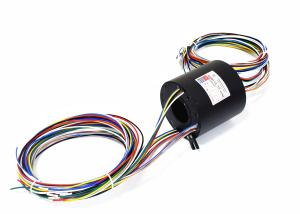 China IP54 Through Bore Slip Ring , Electrical Swivel Joint 0 - 300rpm Rotate Speed factory