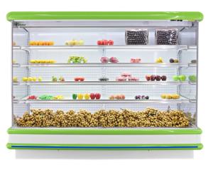 China Multideck Commercial Vegetable / Fruit Open Display Chiller factory
