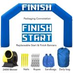 Blue 20ft Inflatable Archway Event Arch Entrance Finish Line Inflatable Race
