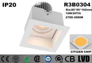 China Square Warm White COB Commercial Led Downlights High Performance Waterproof IP20 factory