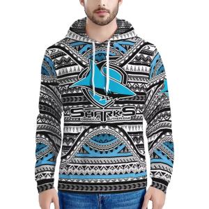 China Hibiscus Print Men'S Sports Team Hoodies Pullover Streetwear Customizable Pattern factory