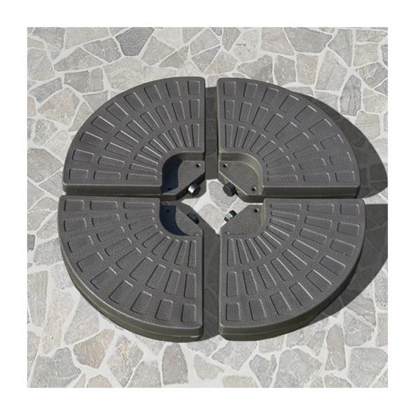 Outdoor Furniture AJUNION 4 PCs Portable Round Parasol Base with Filled Sand or