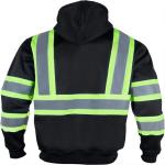 100% Polyester Safety Reflective Jacket Winter Reflective Workwear With Hoodies